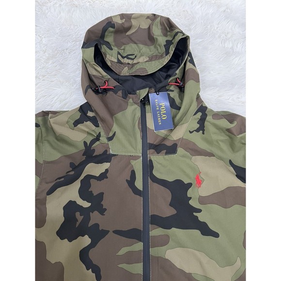 Polo Ralph Lauren Hooded Camo Camouflage Windbreaker Jacket Men Size XS NWT - Picture 3 of 12